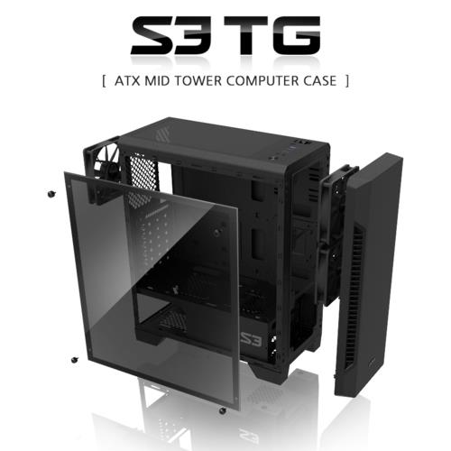 Zalman S3 TG Mid Tower Siyah 600W Kasa