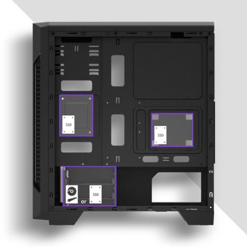 Zalman S3 TG Mid Tower Siyah 600W Kasa
