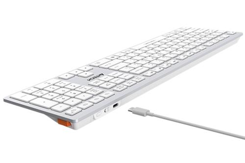 A4 Tech FBX50C Beyaz Bluetooth+2.4G FN-MM-Şarjlı Klavye