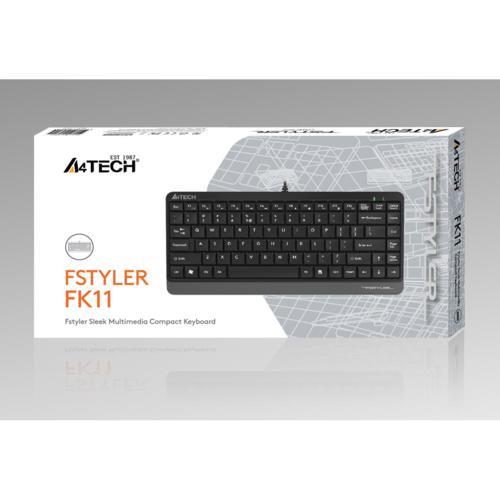 A4 Tech FK11 Q USB Kablolu MM Mini Klavye Gri