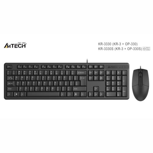 A4 Tech KR-3330S Q Klavye Mouse Set FN-MM Siyah
