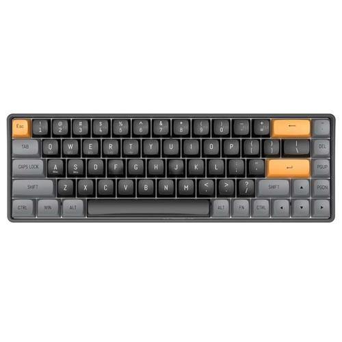 AIGO A68 Siyah İngilizce Q Mekanik Klavye Sarı Switch
