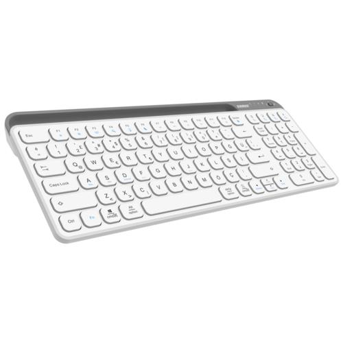 Everest KB-BT90 Beyaz/Gri Bluetooth Şarjlı Kablosuz Klavye