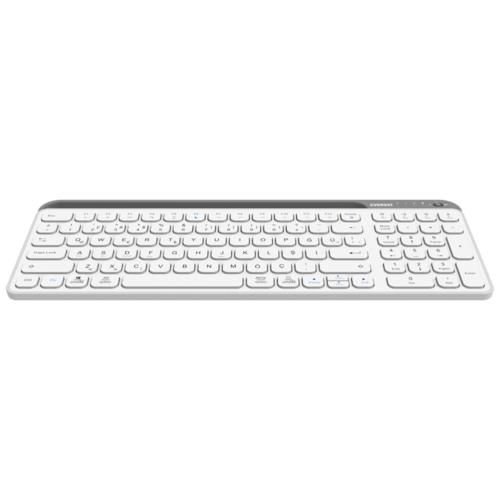 Everest KB-BT90 Beyaz/Gri Bluetooth Şarjlı Kablosuz Klavye