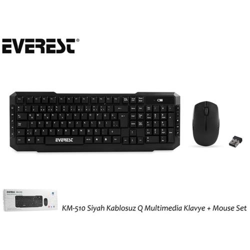 Everest KM-510 Kablosuz Q Multimedia Klavye+ Mouse