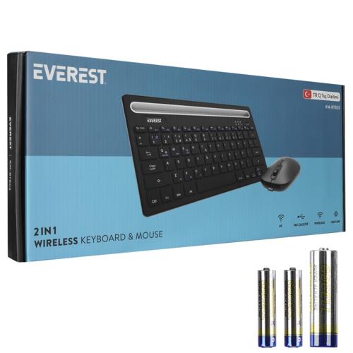 Everest KM-BT803 Siyah BT 1600dpi Q Multimedia Kablosuz Klavye
