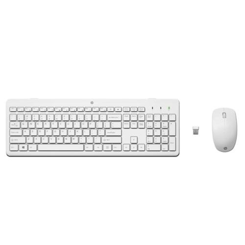 HP 3L1F0AA 230 Wireless Keyboard and Mouse Combo Set - White