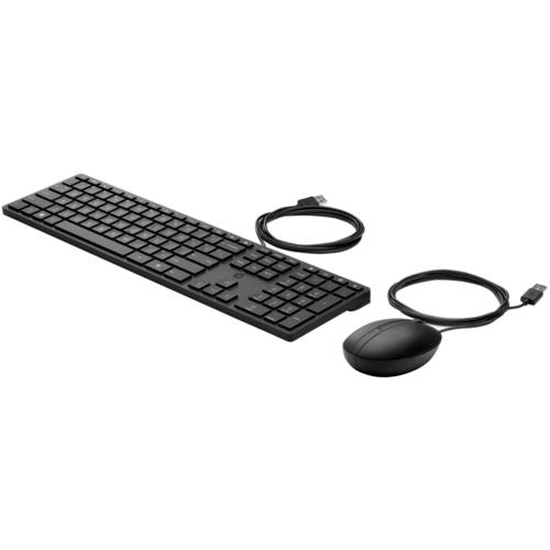 HP 9SR36AA 320 Wired Keyboard and Mouse Combo Set - Black