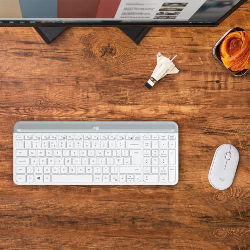 Logitech MK470 Klavye Mouse Kablosuz Beyaz 920-009436