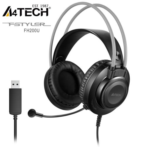 A4 Tech FH200U Mikrofonlu Gri USB Kulaklık
