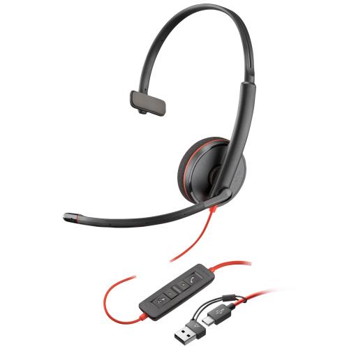 Poly Blackwire 3210 Monoral USB-C Mikrofonlu Kulaklık-Bulk