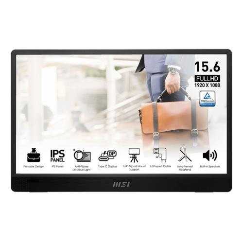 MSI 15.6" Pro MP161 E2 Flat IPS 4ms Adaptıve-Sync Portatif Siyah FHD Monitör