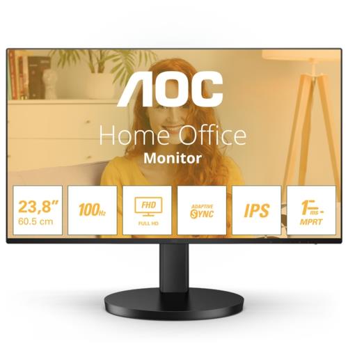 AOC 23.8" 24B3HA2 IPS MM Monitör 1ms Siyah