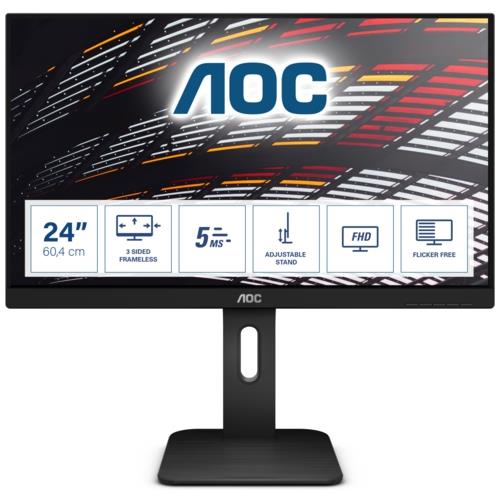AOC 23.8" 24P1 IPS Pivot MM Monitör 5ms Siyah