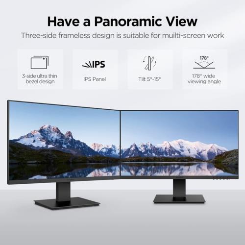 Koorui 23.8" 24N1 IPS 75Hz Monitör Siyah 5ms