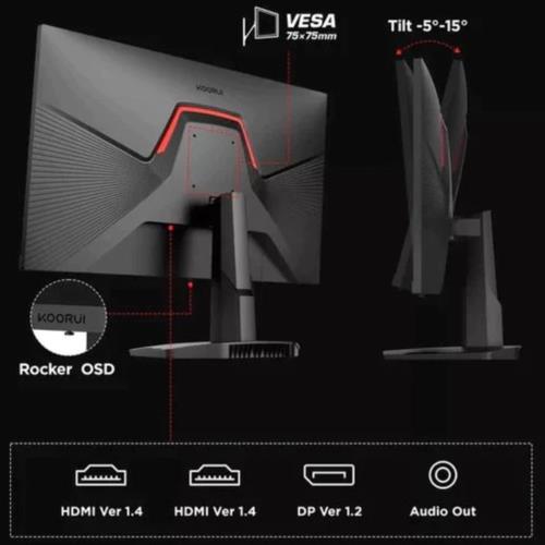 Koorui 24.5" 25E3A Gaming 170Hz Monitör Siyah 1ms