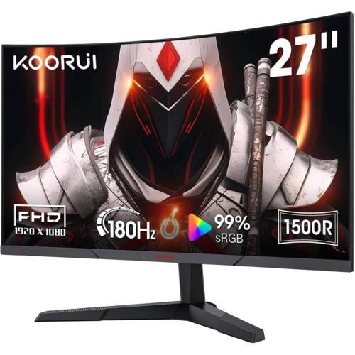 Koorui 27" 27E6CA Curved 180Hz Gaming Monitör Siyah 1ms