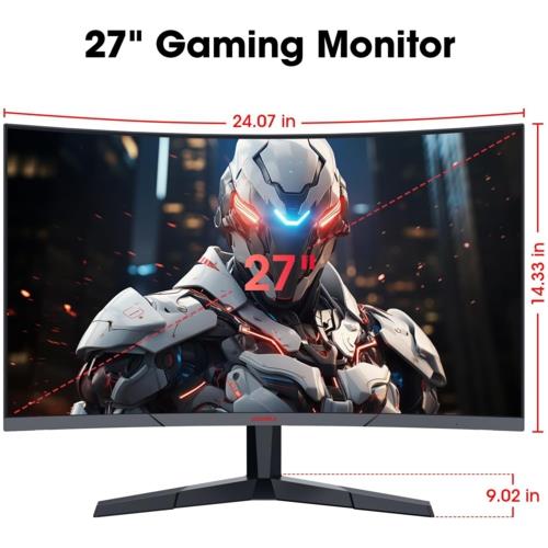 Koorui 27" 27E6CA Curved 180Hz Gaming Monitör Siyah 1ms