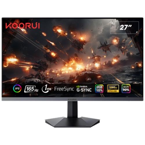 Koorui 27" GN06 IPS Gaming 165Hz Monitör Siyah 1ms
