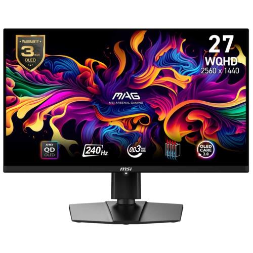 MSI 26.5" MAG 271QPX QD-OLED E2 Flat 0.03ms FreeSync WQHD Monitör