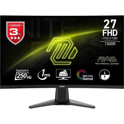 MSI 27" MAG 27C6X Curved 1500R VA 1ms Adaptıve-Sync Siyah FHD Monitör