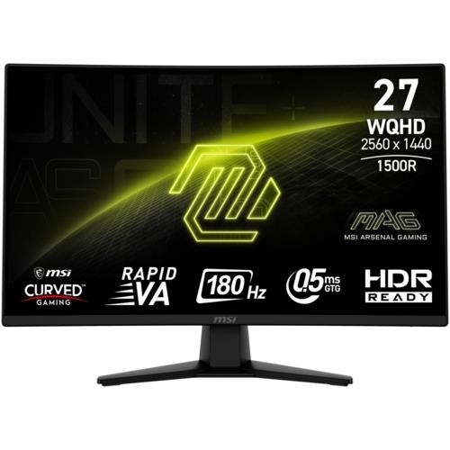 MSI 27" MAG 274CQF Curved 1500R VA RAPID 0.5ms Adaptıve-Sync Siyah WQHD Monitör