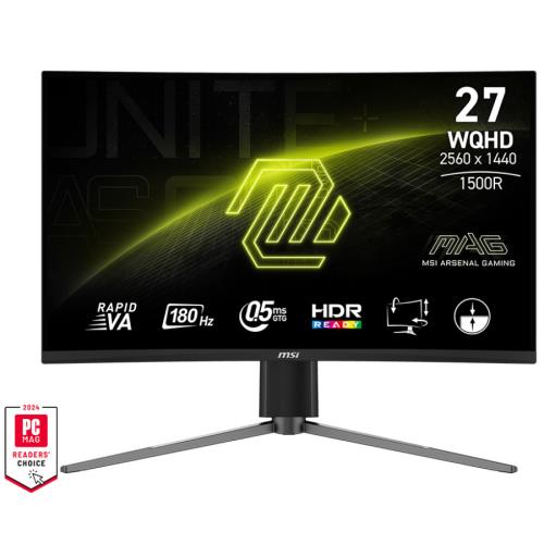 MSI 27" MAG 27CQ6PF Curved 1500R RAPID VA 0.5ms FreeSync Siyah WQHD Monitör