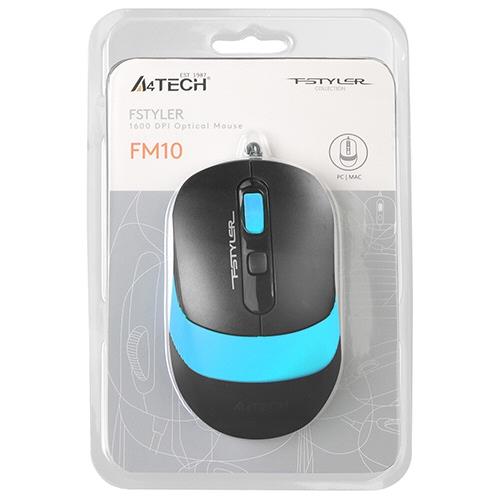 A4 Tech FM10 Mouse USB Mavi 1600DPI