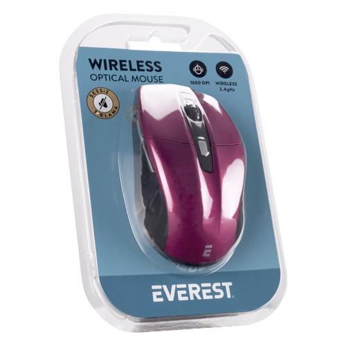 Everest SM-861 Usb Mor 800/1200/1600dpi Süper Sessiz Kablosuz Mouse