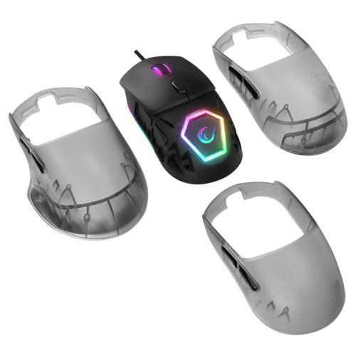 Rampage Hyalo M1 Siyah Değiştirilebilir 3 Kapaklı RGB 12000 DPI Gaming Oyuncu Mouse