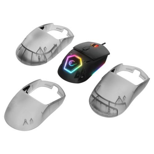 Rampage Hyalo M1 Siyah Değiştirilebilir 3 Kapaklı RGB 12000 DPI Gaming Oyuncu Mouse