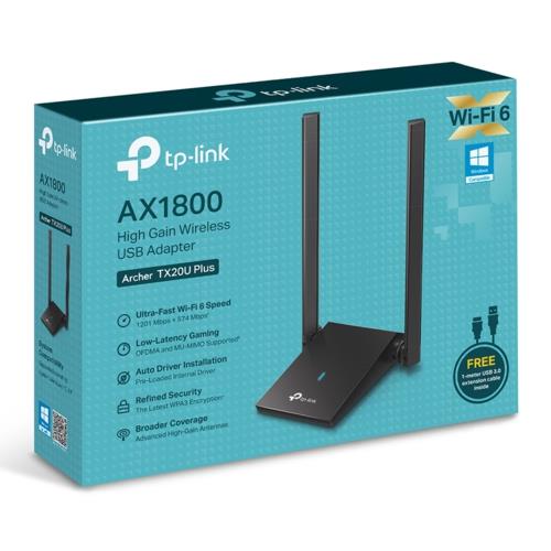 TP-Link Archer TX20U Plus AX1800 High Gain Dual Band Wi-Fi 6 USB Adaptör