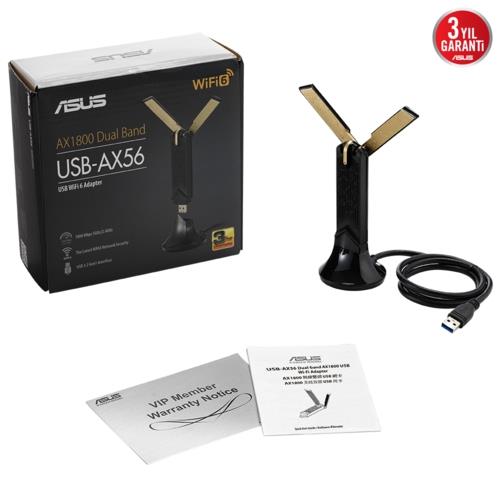 Asus USB-AX56 AX1800 Kablosuz USB Wi-Fi Adaptör