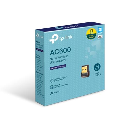 TP-Link Archer T2U Nano AC600 Nano Dual Band Wi-Fi USB Adaptör