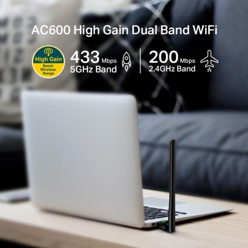 TP-Link Archer T2U Plus AC600 Dual Band Wi-Fi USB Adapter