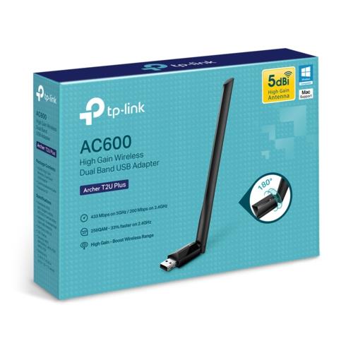 TP-Link Archer T2U Plus AC600 Dual Band Wi-Fi USB Adapter