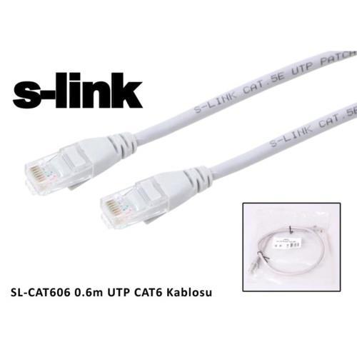 S-Link SL-CAT606 CAT6 Kablo 60 Cm Gri