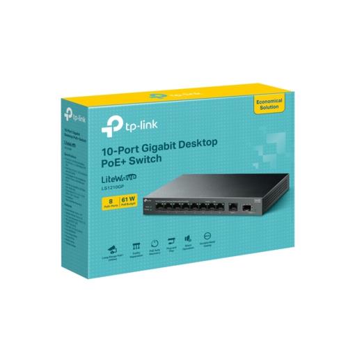 TP-Link LS1210GP 8 Port PoE+ + 10 Port Gigabit Switch