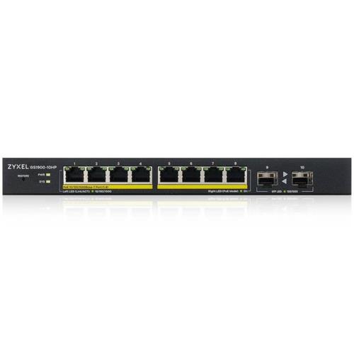 Zyxel GS1900-10HP v2 8Port PoE Gigabit + 2 SFP Slot Switch