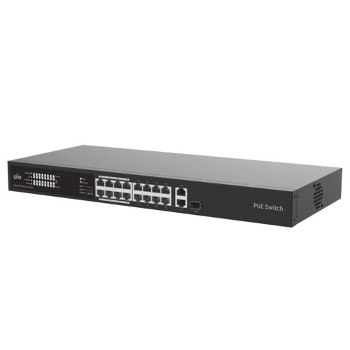 UNV 16Port 10/100 PoE+1x10/100/1000 Ethernet+1xCombo 135W PoE Yönetilemez