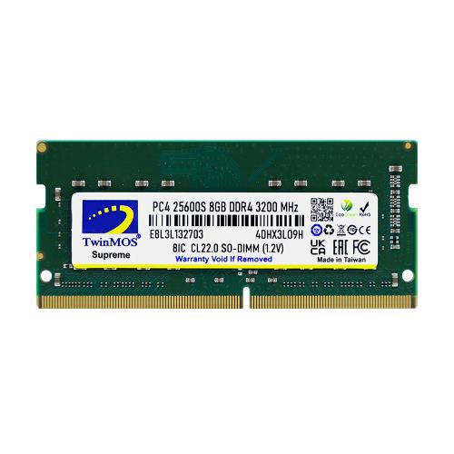 TwinMOS 8GB 3200 MHz DDR4 Notebook Ram MDD48GB3200N