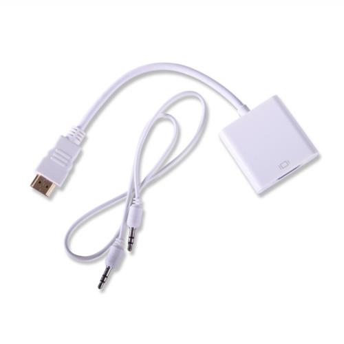Qport Q-HD-VGJ Hdmi To Vga Çevirici + Ses Girişli + Güç Girişli