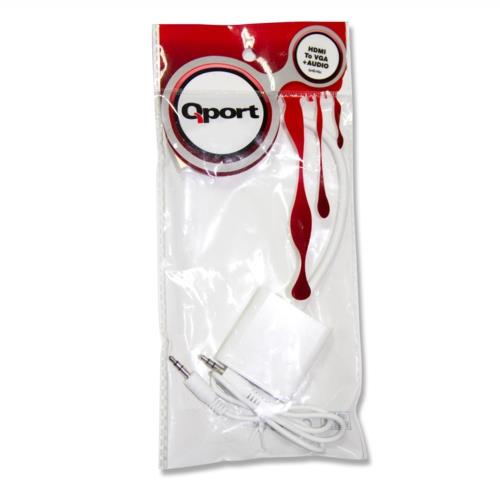Qport Q-HD-VGJ Hdmi To Vga Çevirici + Ses Girişli + Güç Girişli