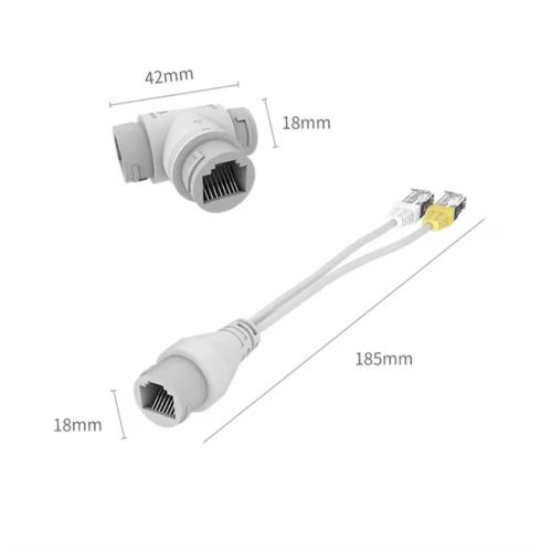 Qport Q-SPLPOE1 Poe Splitter 2 in 1 Ağ Konnektörü 3 Yollu RJ45 Konnektör