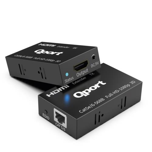 Qport Q-HEX3 60m HDMI Extender Cat6 2'li Paket