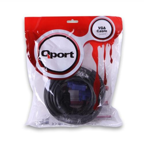 Qport Q-VGA10 10Mt Filtreli 15 Pin Erkek-Erkek Monitör Kablo