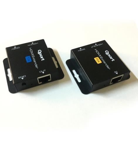 Qport Q-HEX2 60m HDMI Extender Cat5-Cat6 Metal Kasa 2'li Paket