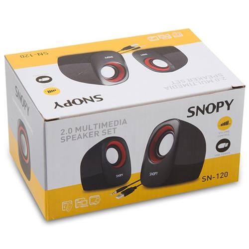 Snopy SN-120 2.0 Siyah/Kırmızı USB Speaker Hoparlör