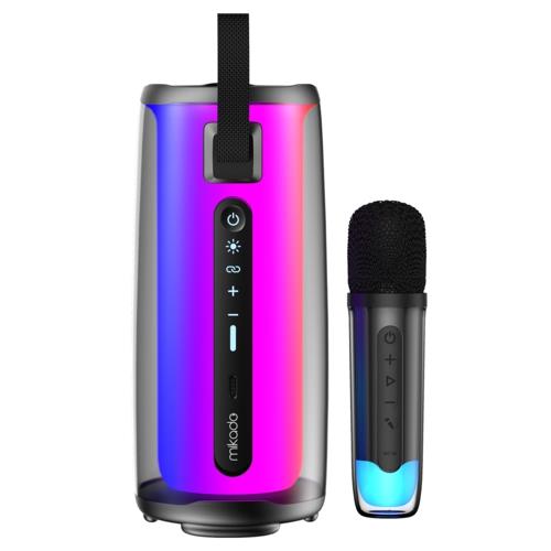 Mikado MD-17BT Capella Siyah 10W 1 RGB Mikrofonlu 1800 mAh Bataryalı Speaker