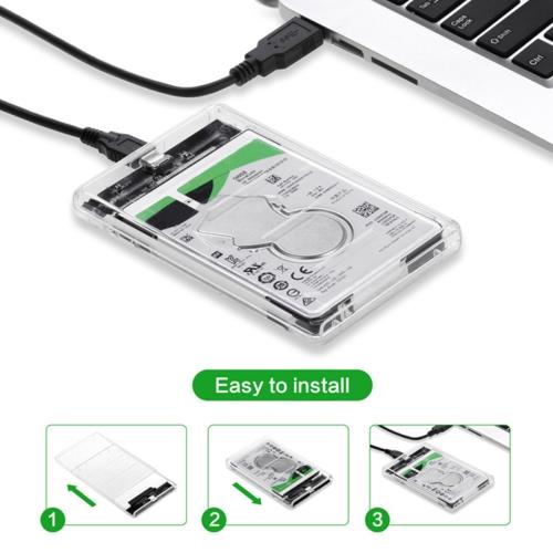 Codegen 2,5" USB 3.1 Taşınabilir Şeffaf HDD Disk Kutusu CDG-HDC-30TC
